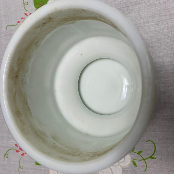 Vintage Randall Pedestal Milk Glass Flower Plant Pot Planter Vase Raised Square - Picture 3 of 9